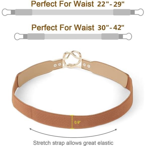Women Skinny Belt for Dresses Retro Stretch Ladies Waist Belt Plus Size Set of 4 - Picture 5 of 6